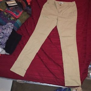 skinny leg khaki pants